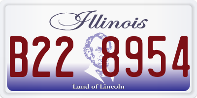 IL license plate B228954