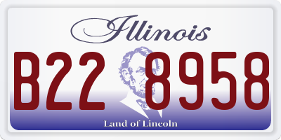 IL license plate B228958