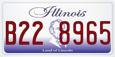 IL license plate B228965