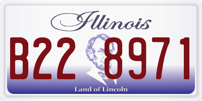 IL license plate B228971