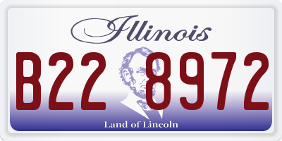 IL license plate B228972