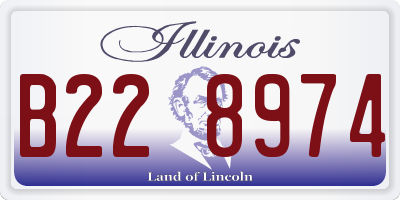 IL license plate B228974