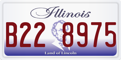 IL license plate B228975