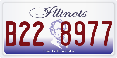 IL license plate B228977