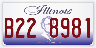 IL license plate B228981