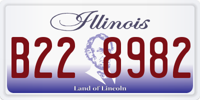 IL license plate B228982
