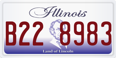 IL license plate B228983