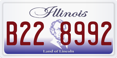 IL license plate B228992