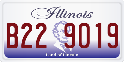 IL license plate B229019