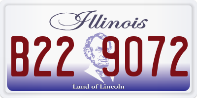 IL license plate B229072