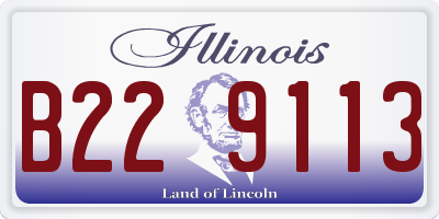 IL license plate B229113