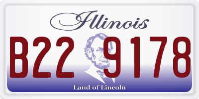 IL license plate B229178