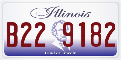 IL license plate B229182