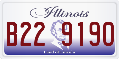 IL license plate B229190