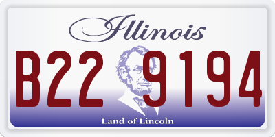 IL license plate B229194