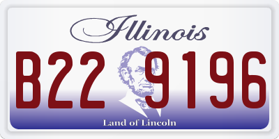 IL license plate B229196