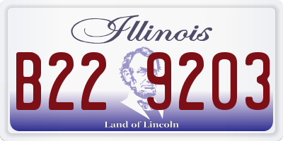 IL license plate B229203