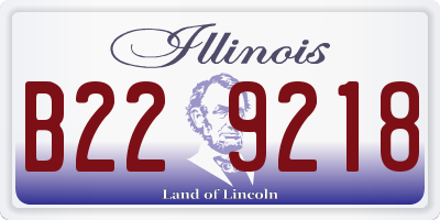 IL license plate B229218