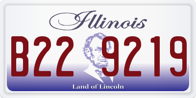 IL license plate B229219