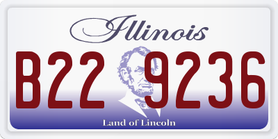 IL license plate B229236