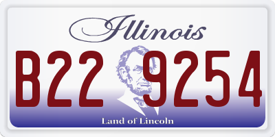 IL license plate B229254