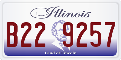 IL license plate B229257