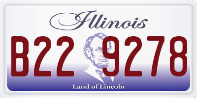 IL license plate B229278