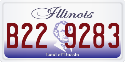 IL license plate B229283