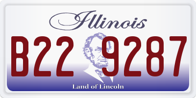 IL license plate B229287