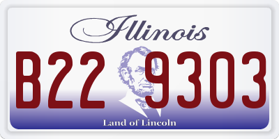 IL license plate B229303