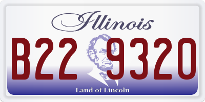 IL license plate B229320