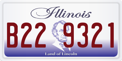 IL license plate B229321