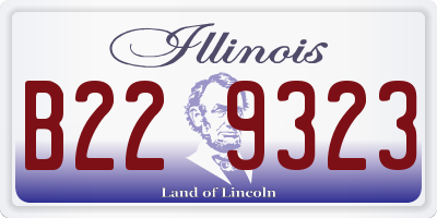 IL license plate B229323