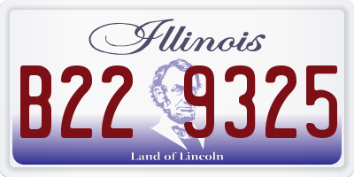IL license plate B229325