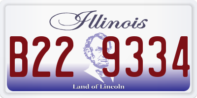 IL license plate B229334