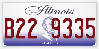 IL license plate B229335