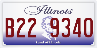 IL license plate B229340
