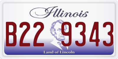 IL license plate B229343