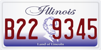 IL license plate B229345