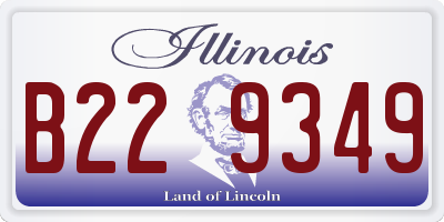 IL license plate B229349