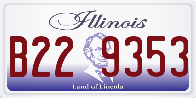 IL license plate B229353
