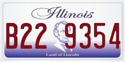 IL license plate B229354