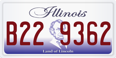 IL license plate B229362
