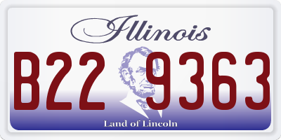IL license plate B229363