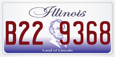 IL license plate B229368