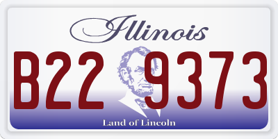 IL license plate B229373