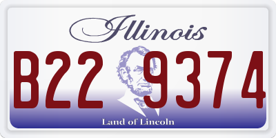 IL license plate B229374