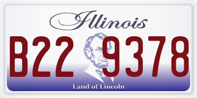 IL license plate B229378
