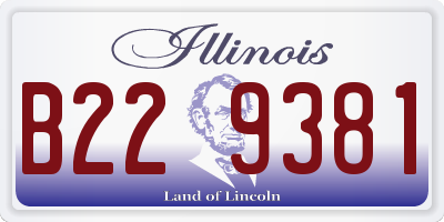 IL license plate B229381