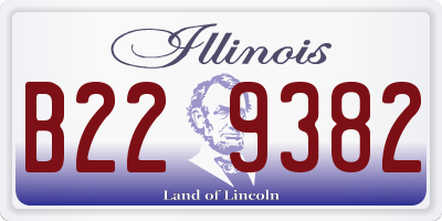 IL license plate B229382